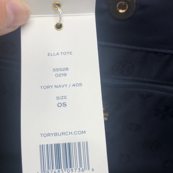 NWT Tory Burch Ella tote navy blue - Picture 4 of 7